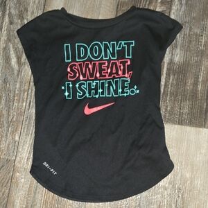 Nike Kids Black Tee with Red and Green Print